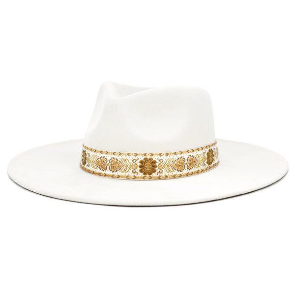 Beige Wide Brim Rancher Fedora Hat Boho Western NWT 3_12c62cc4-dcf5-40aa-8ef9-  main image 3