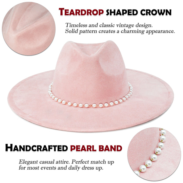 FLUFFY SENSE. Big Wide Brim Fedora Hat for Women - Nashville  display picture 3