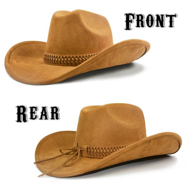 8561 Caramel Cowboy Hat- Shapeable Felt Hat With Wide Brim Fluffy Sense Felt Cattleman Crease Western Hats for Cowboys  main image 4