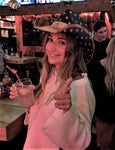 Fluffy Sense Vintage USA American Flag Cowboy Hat Classic Western Style Unisex Cowboy Cowgirl Hat (Classic Tea Stained)