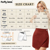 Mini Skirt for Women Elastic High Waist Bodycon Wrap Skirt Silky Smooth Stretchy Suede Skirt