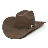 Fluffy Sense Felt Cattleman Crease Western Hats for Cowboys and Cowgirls with Shapeable Wide Brim, Saddle Brown