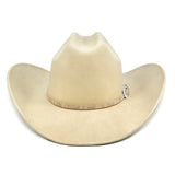 Fluffy Sense Felt Cattleman Crease Western Hats for Cowboys and Cowgirls with Shapeable Wide Brim, Buckskin Tan