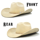 Fluffy Sense Felt Cattleman Crease Western Hats for Cowboys and Cowgirls with Shapeable Wide Brim, Buckskin Tan