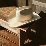 Fluffy Sense Felt Cattleman Crease Western Hats for Cowboys and Cowgirls with Shapeable Wide Brim, Buckskin Tan