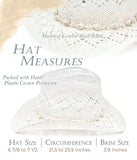 Fluffy Sense Straw Cowboy Hat with Marbled Cowrie Shell Band Western Beach Sun Hat (Coastal White)