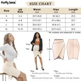 Midi Skirt for Women Stretch High Waist Pencil Skirt Wrap Front Bodycon Slit Skirt with Side Pocket