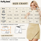 Mini Skirt for Women Elastic High Waist Bodycon Wrap Skirt Silky Smooth Stretchy Suede Skirt