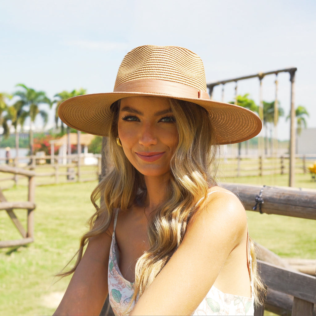 Fedora Best Sun Hat For Travel Women's Straw Victoria Fedora UPF