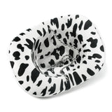 Fluffy Sense. Cowboy Hat – Fun Cow Print Hat – Unisex Black and White Cowboy Hat